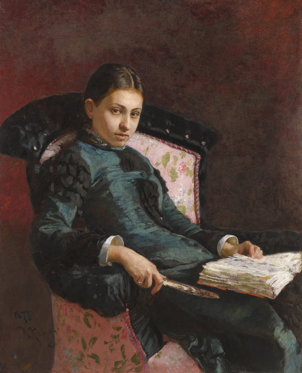 A művész feleségének, Vera Repina portréja, 1878 alkotó: Ilya Efimovich Repin