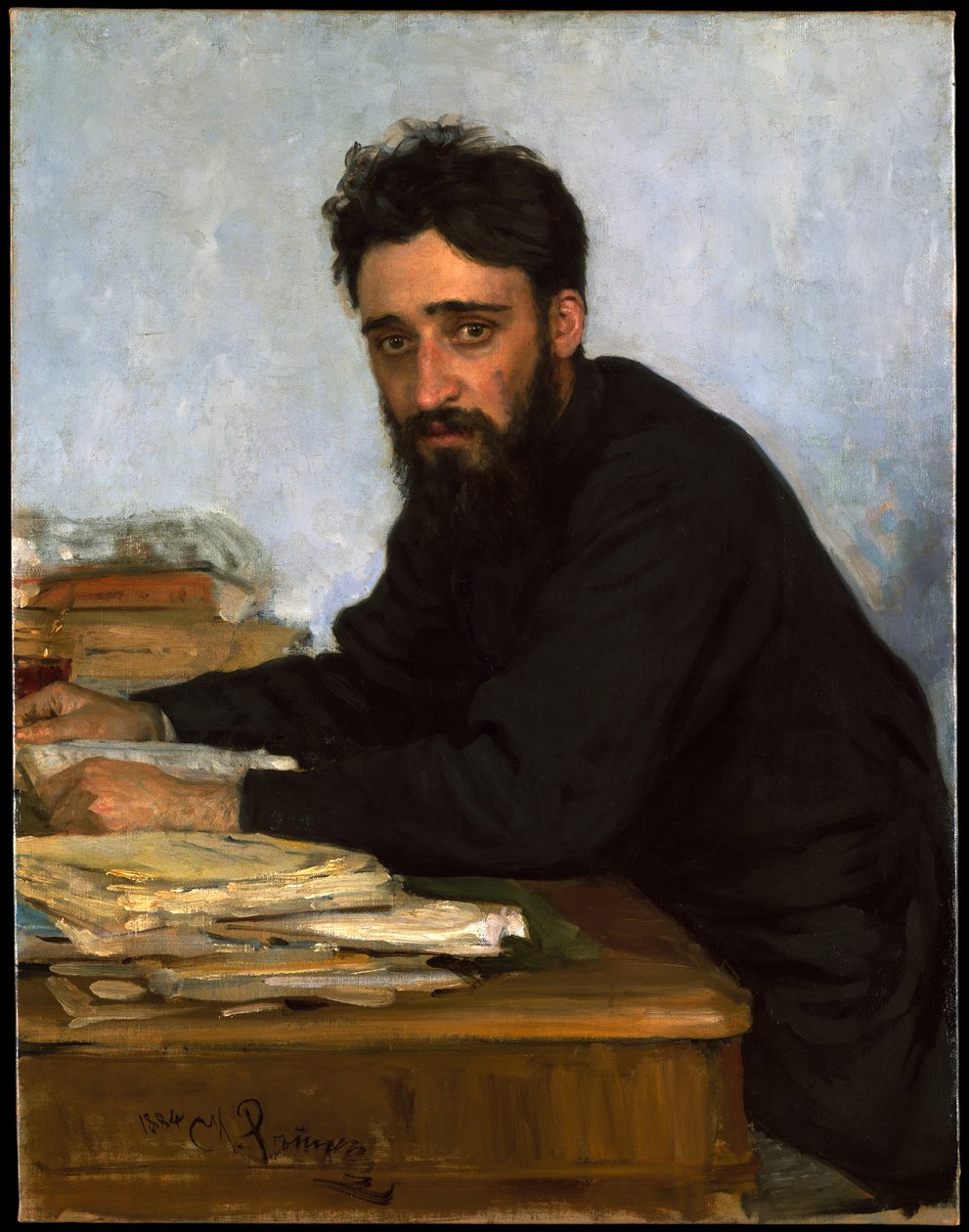 A szerző portréja, Vsevolod M. Garshin 1855-1888, 1880-as évek alkotó: Ilya Efimovich Repin