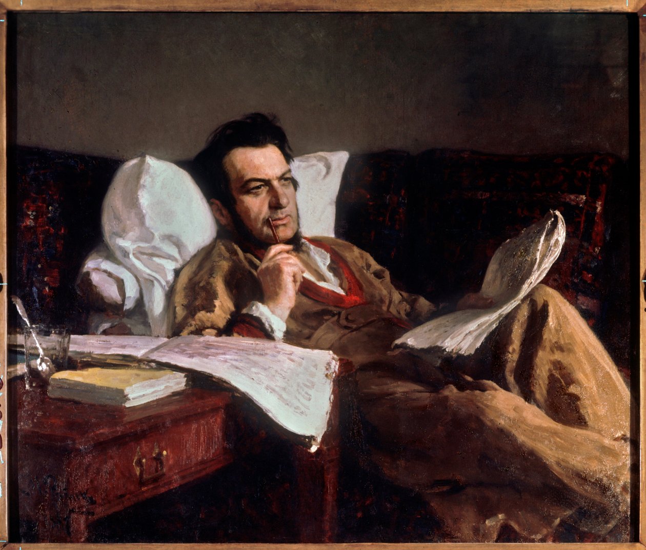 Mihail I. Glinka zeneszerző portréja alkotó: Ilya Efimovich Repin