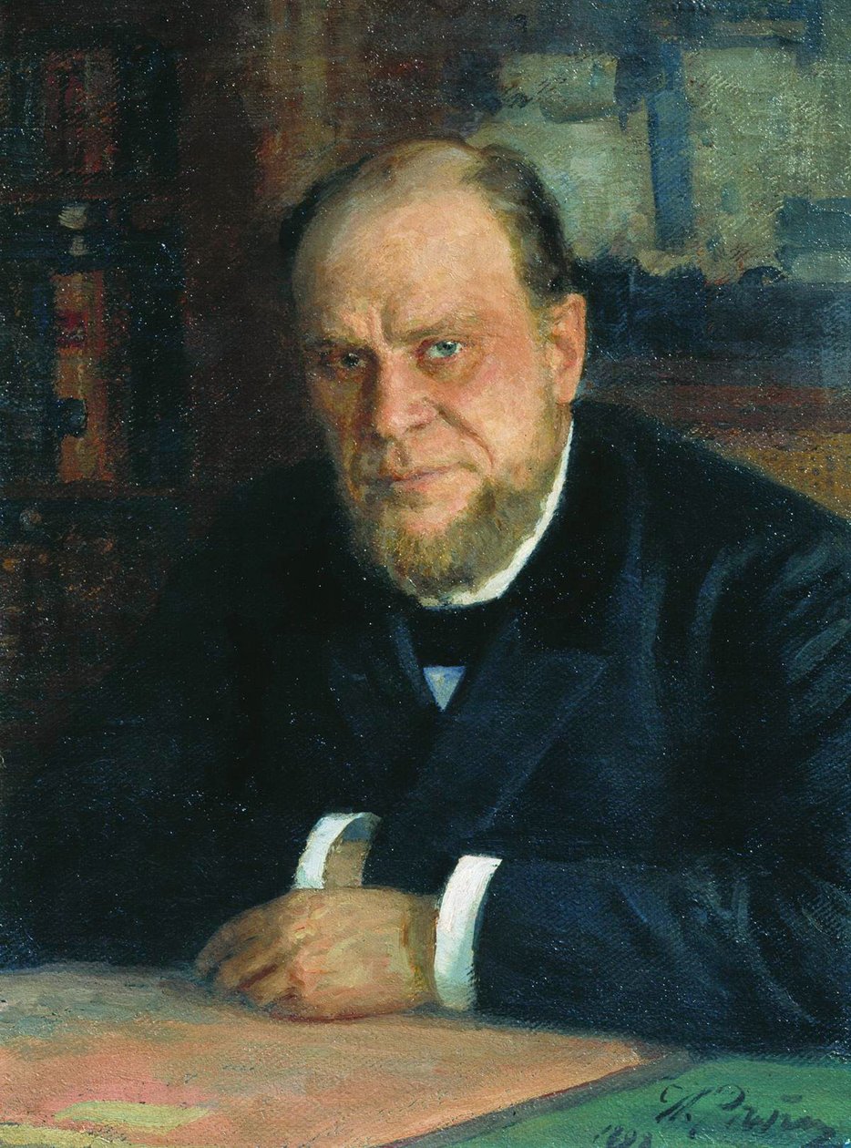 Anatolij Fjodorovics Koni ügyvéd és szerző portréja 1844-1927, 1898 alkotó: Ilya Efimovich Repin