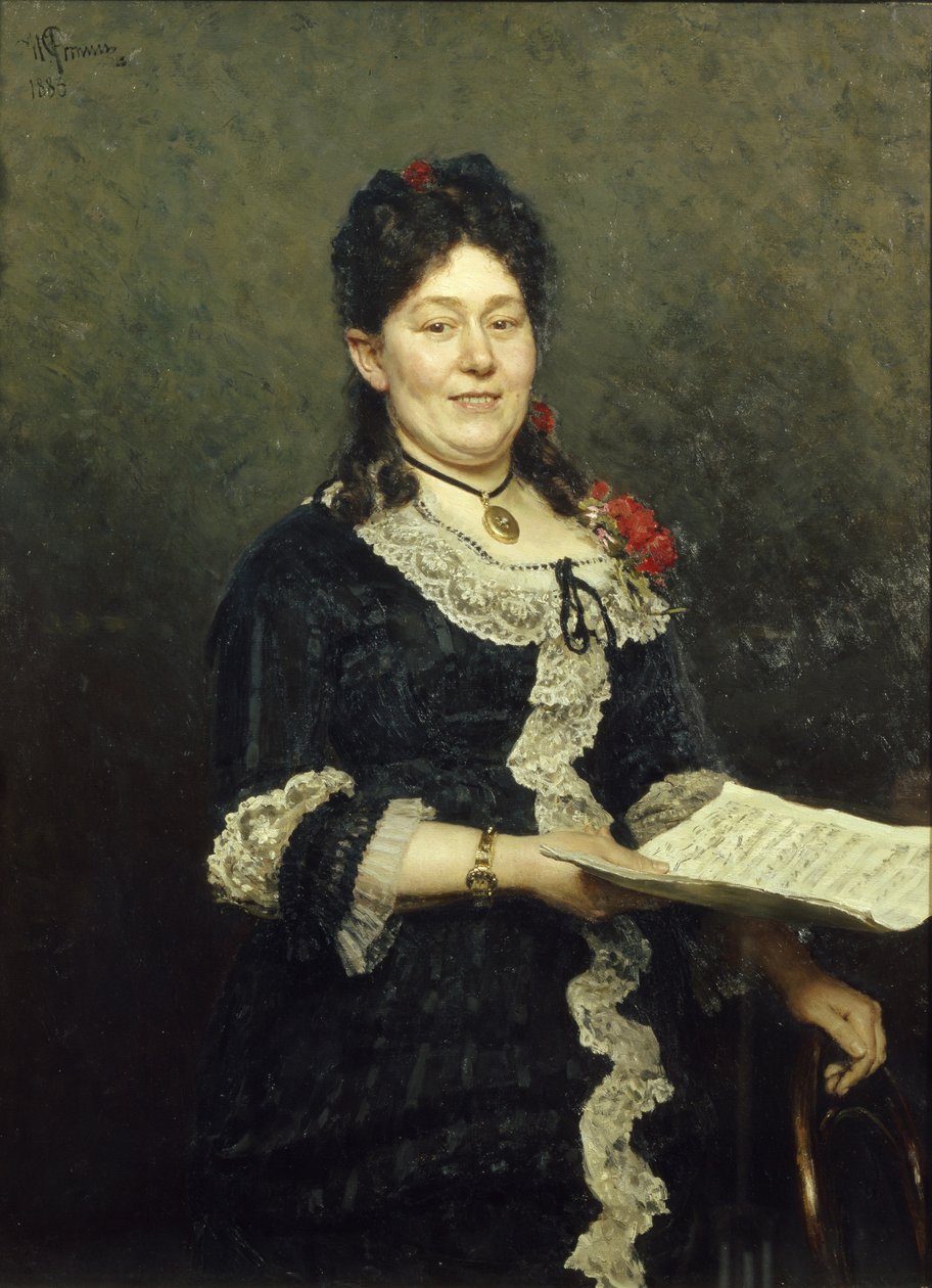 Alexandra Molas operaénekes portréja 1845-1929, 1883 alkotó: Ilya Efimovich Repin