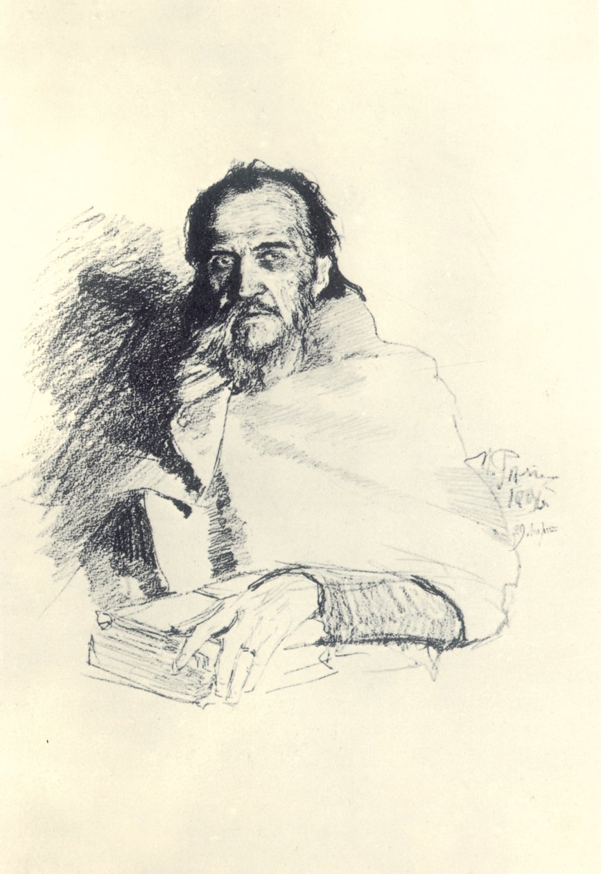 Jakov Polonszkij költő portréja 1820-1898, 1896 alkotó: Ilya Efimovich Repin