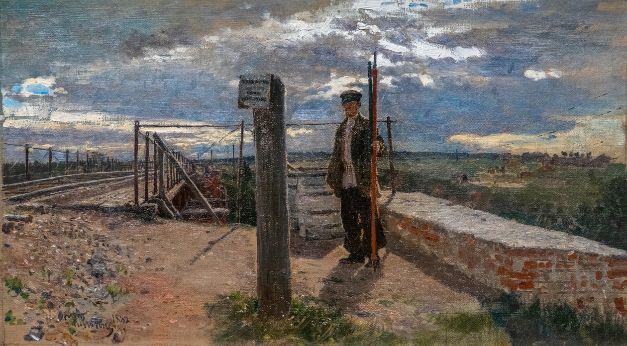 VASÚTI MUNKÁS KHOTKOVÓBAN alkotó: Ilya Efimovich Repin