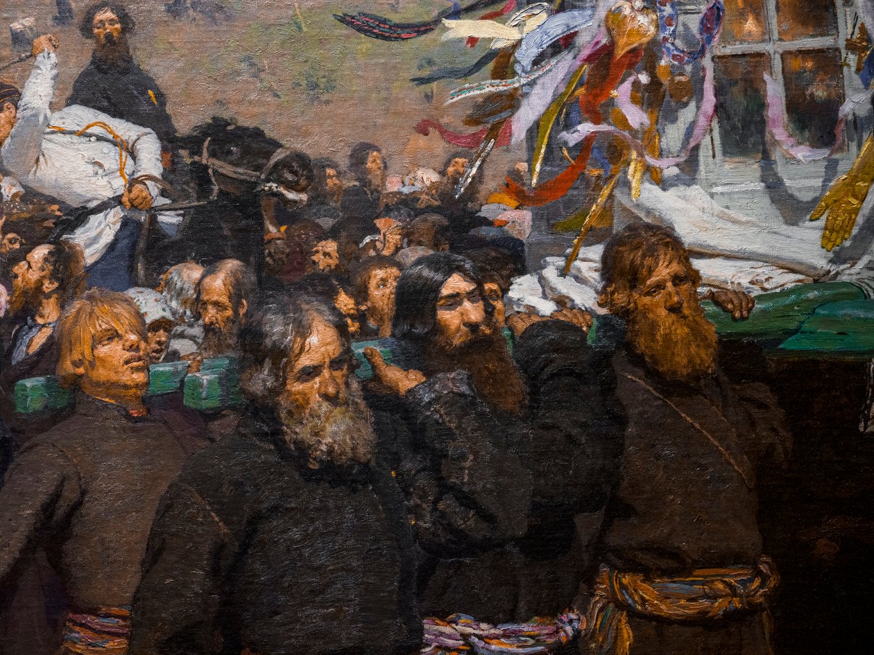 VALLÁSI FOLYAMAT A KURSK TARTOMÁNYBAN (részlet) alkotó: Ilya Efimovich Repin