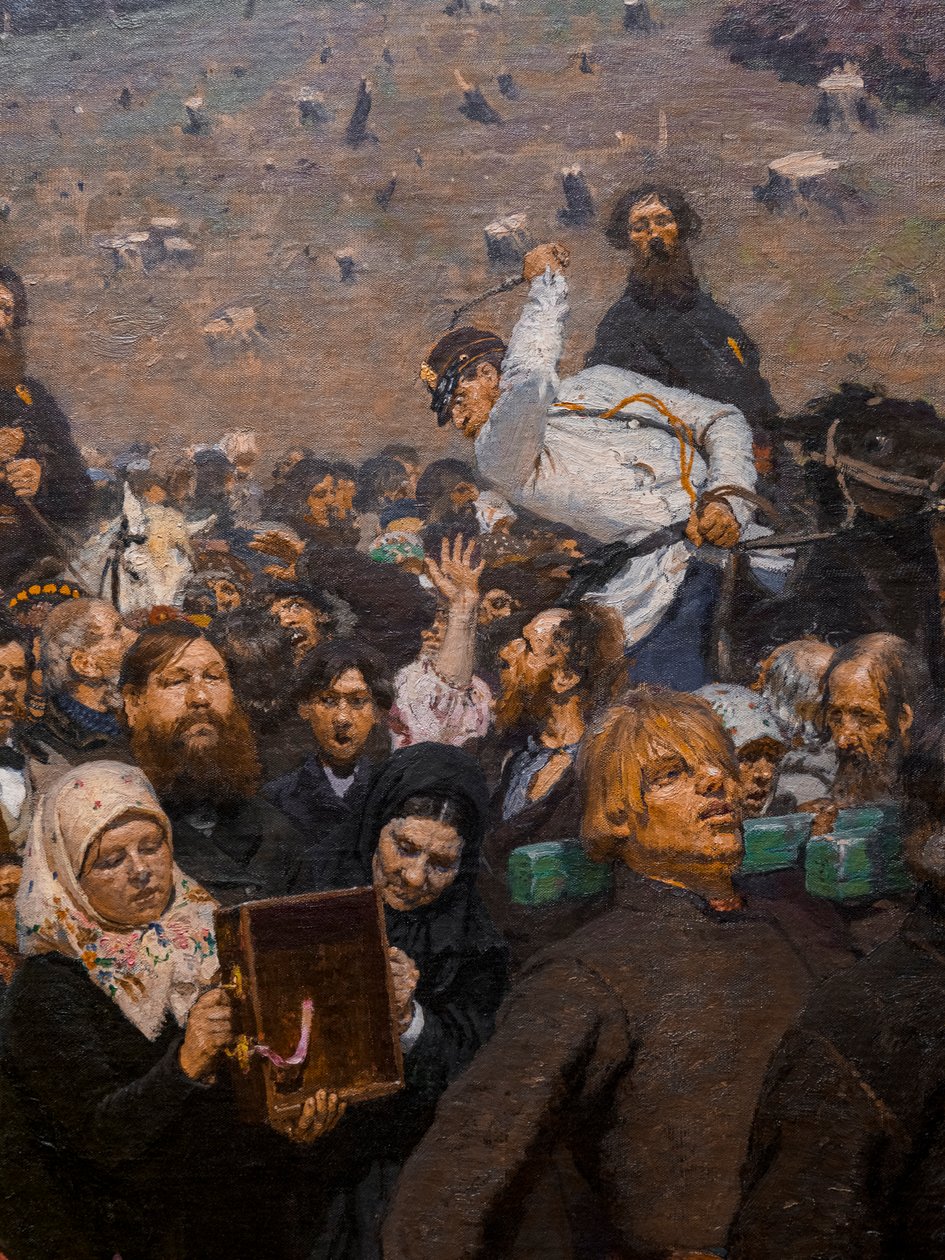 VALLÁSI FOLYAMAT A KURSK TARTOMÁNYBAN (részlet) alkotó: Ilya Efimovich Repin