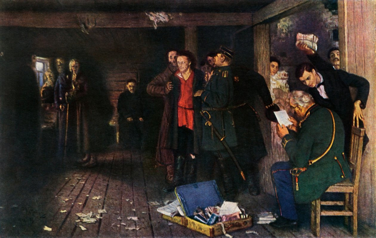 "Egy propagandista letartóztatása", 1880-1889, 1965. alkotó: Ilya Efimovich Repin