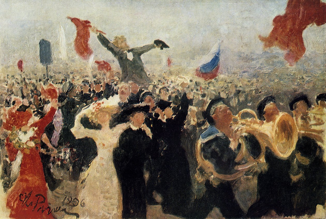 Az 1906. október 17-i tüntetés alkotó: Ilya Efimovich Repin