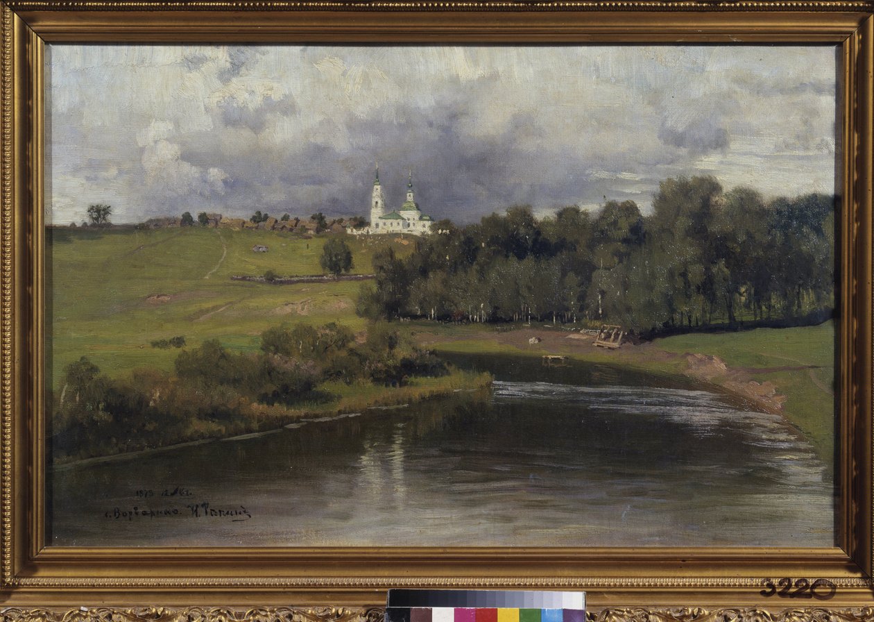 Kilátás a falu Varvarino (Oroszország). Ilja Repin (Ilia Repin) (1844-1930) festménye, olaj, vászon alkotó: Ilya Efimovich Repin