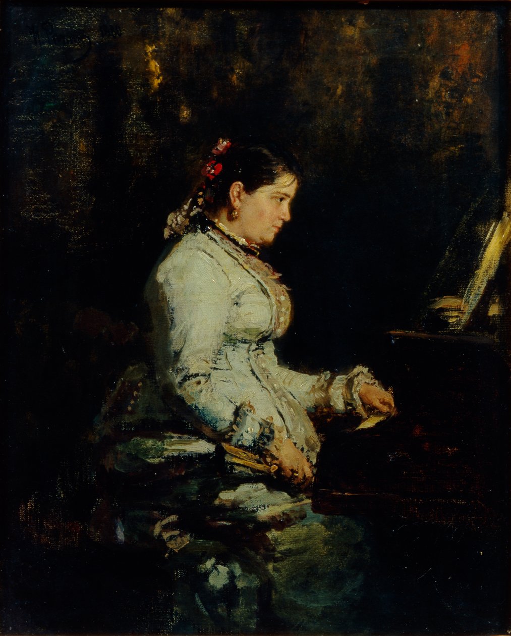 Nő a zongoránál, 1880 alkotó: Ilya Efimovich Repin