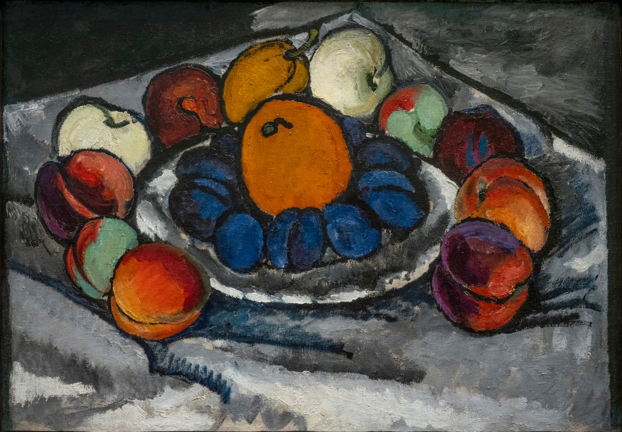 Csendélet. Gyümölcsök egy edényben alkotó: Ilya Ivanovich Mashkov