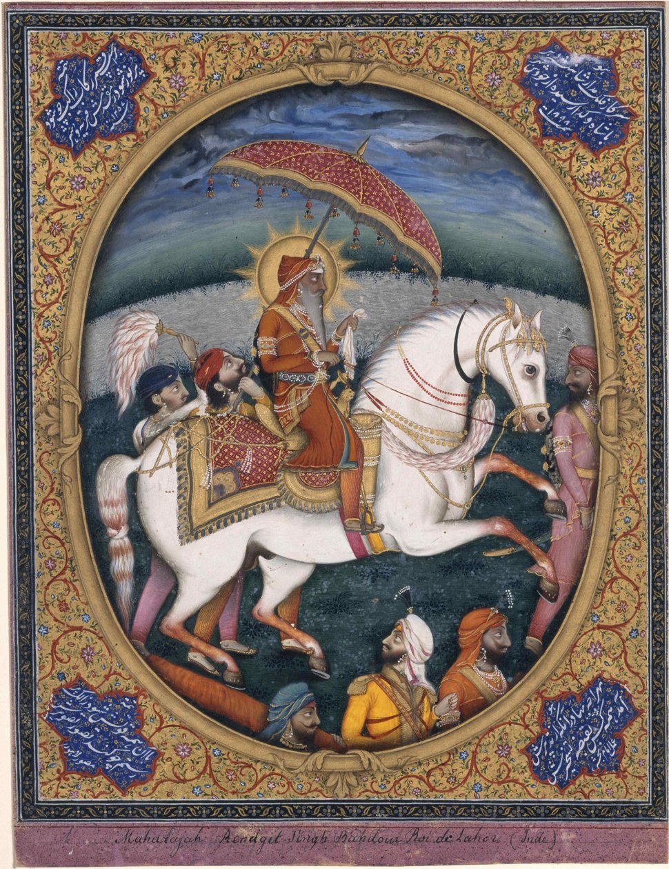 Maharaja Ranjit Singh, 1841. alkotó: Imam Bakhsh Lahori