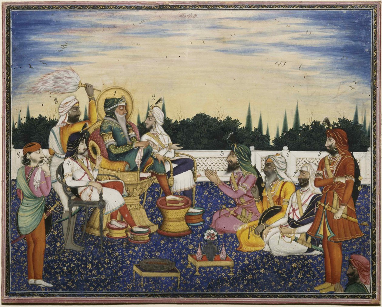 Maharaja Ranjit Singh, 1841. alkotó: Imam Bakhsh Lahori