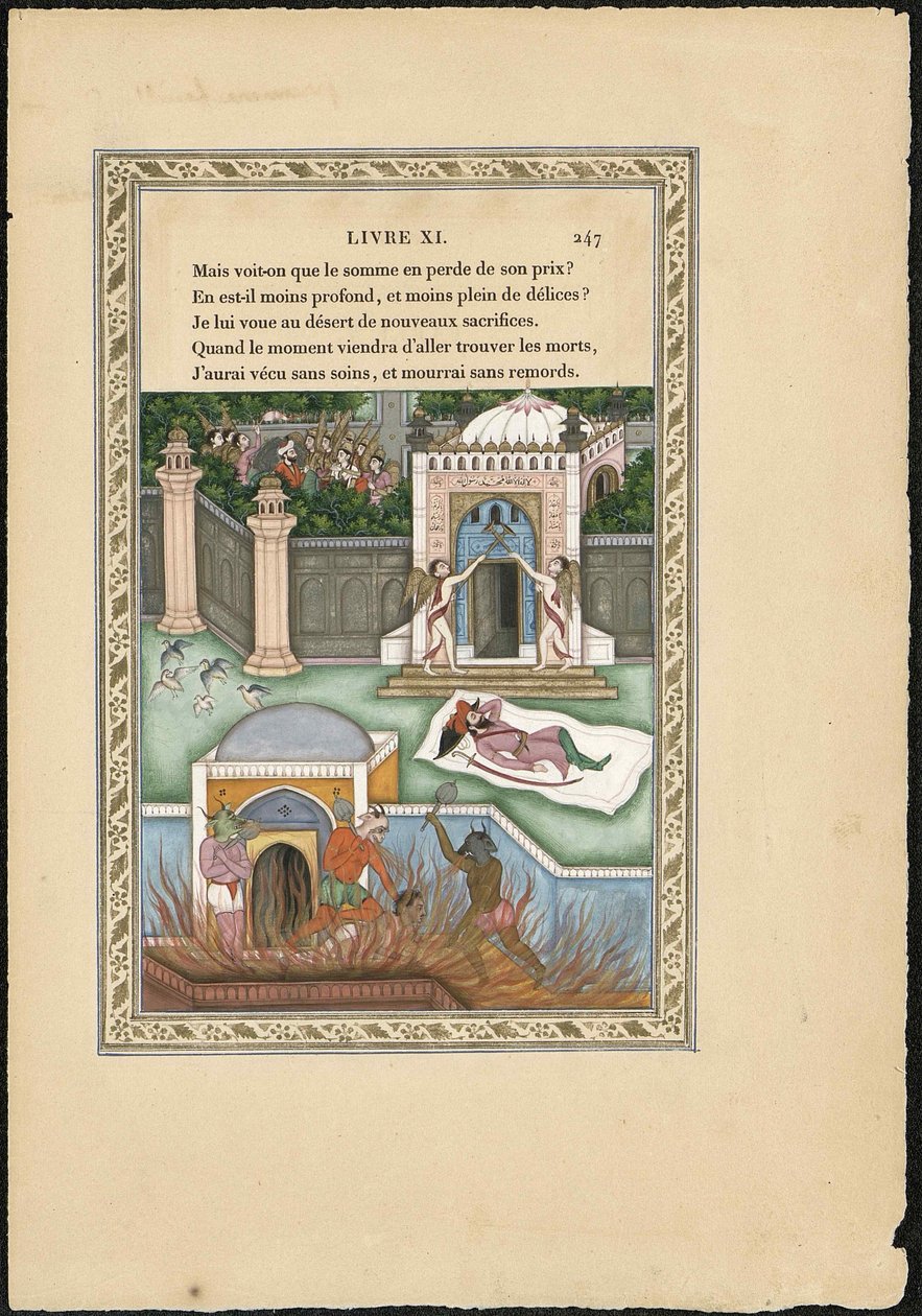 Dun habatant du mogul t mogul álmával, 1838-1839. alkotó: Imam Bakhsh Lahori