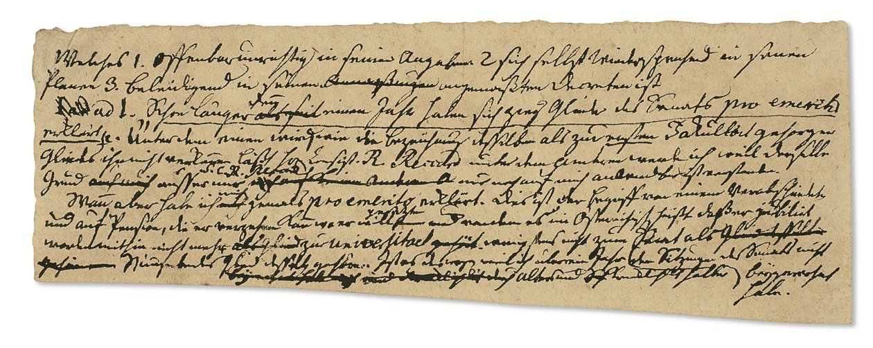 Autográf kézirat, németül, jegyzetek a filozófiáról és a königsbergi egyetemről (toll és tinta, papírra) alkotó: Immanuel Kant