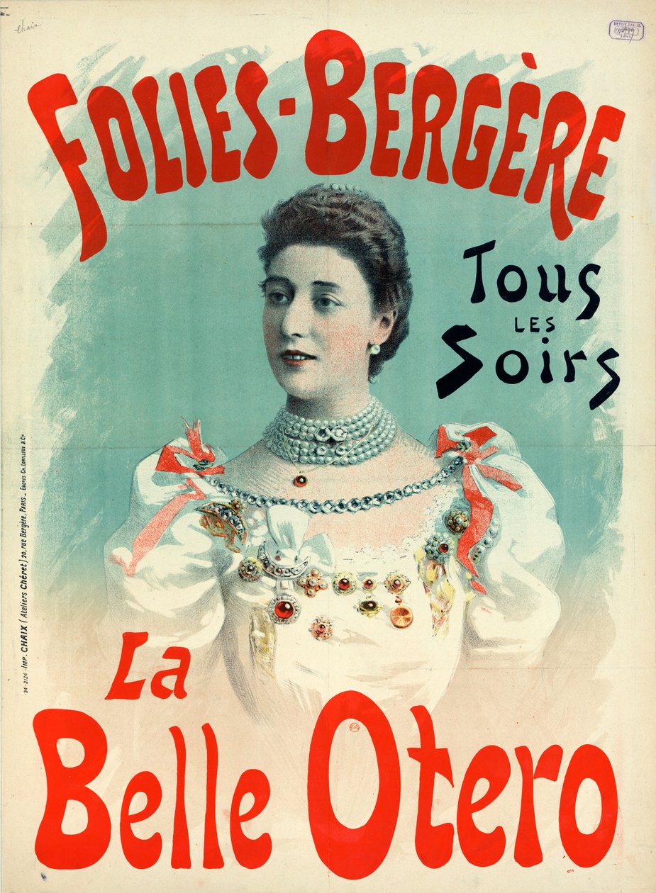 La Belle Otero 1894 alkotó: Imprimerie Chaix