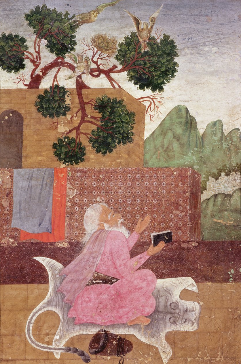 Aszkéta tigrisbőrön alkotó: Indian School