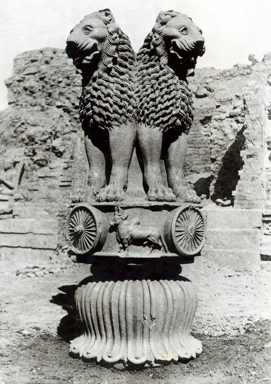 Oroszlántőke Ashoka császár oszlopából, ie 273-236 (csiszolt homokkő) alkotó: Indian School