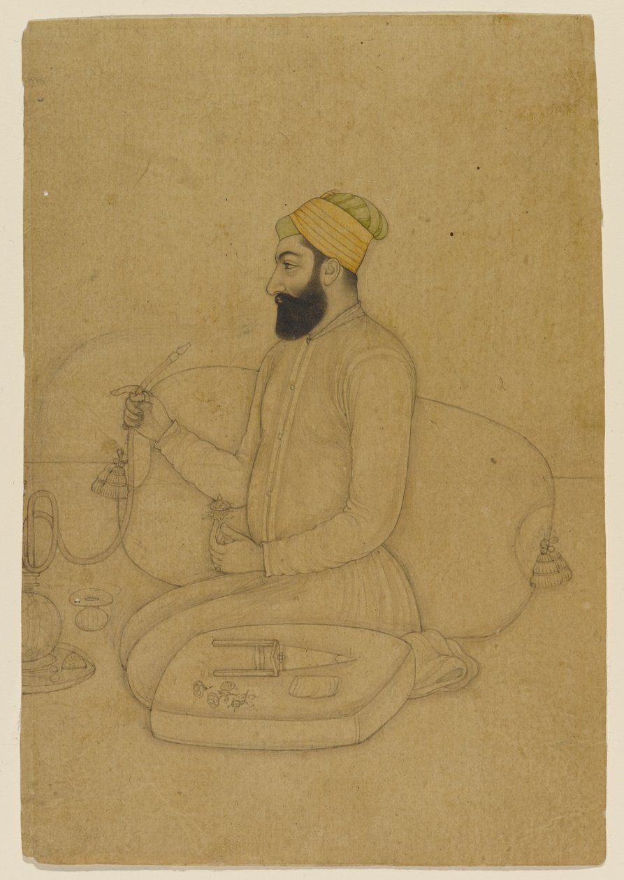 Mirza Dakhni, Naubat Khan portréja (papírra mosás) alkotó: Indian School