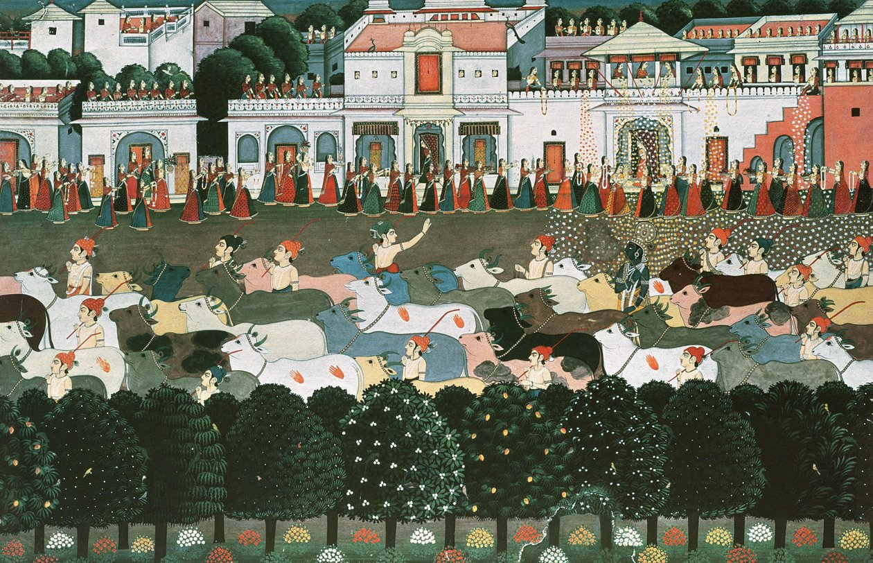 Visszatérés a tehénistállóba 8: ideje visszatérni az istállóba; alkotó: Indian School