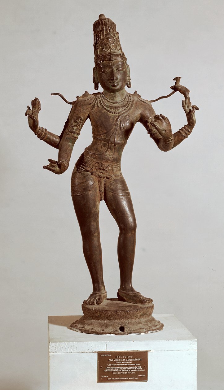 Shiva Vinadhara Dakshina-Murti, dravida (bronz) (C. is) alkotó: Indian School