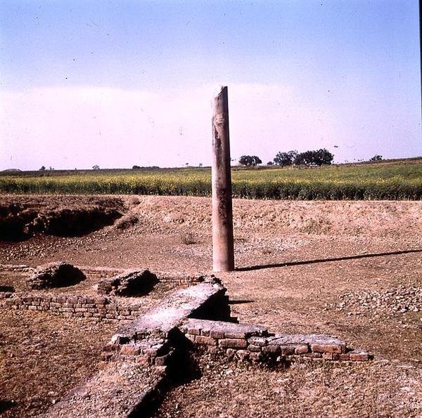 Ashoka császár oszlopa (Kr.e. 264-223) Mauryan (fotó) (lásd még: 162926) alkotó: Indian