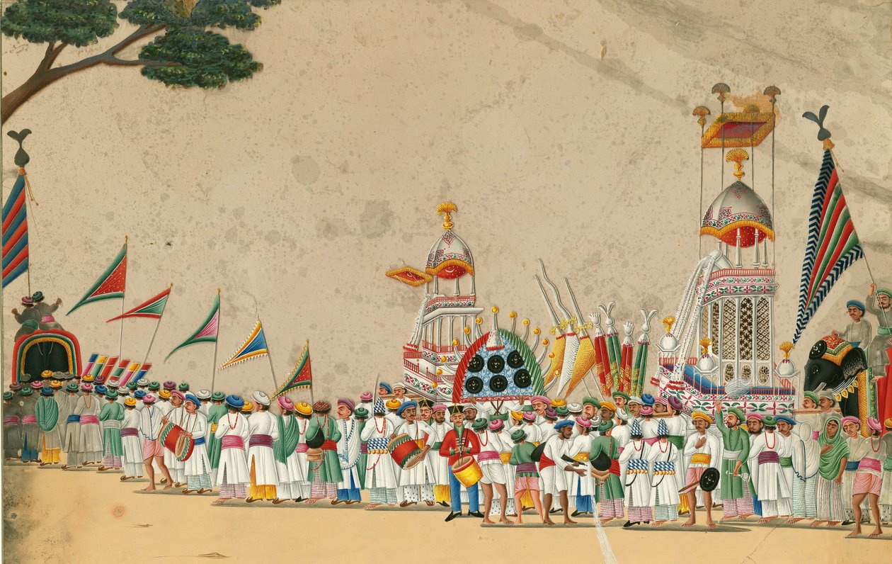 Fesztiválmenet, c. 1800 alkotó: Indian Art