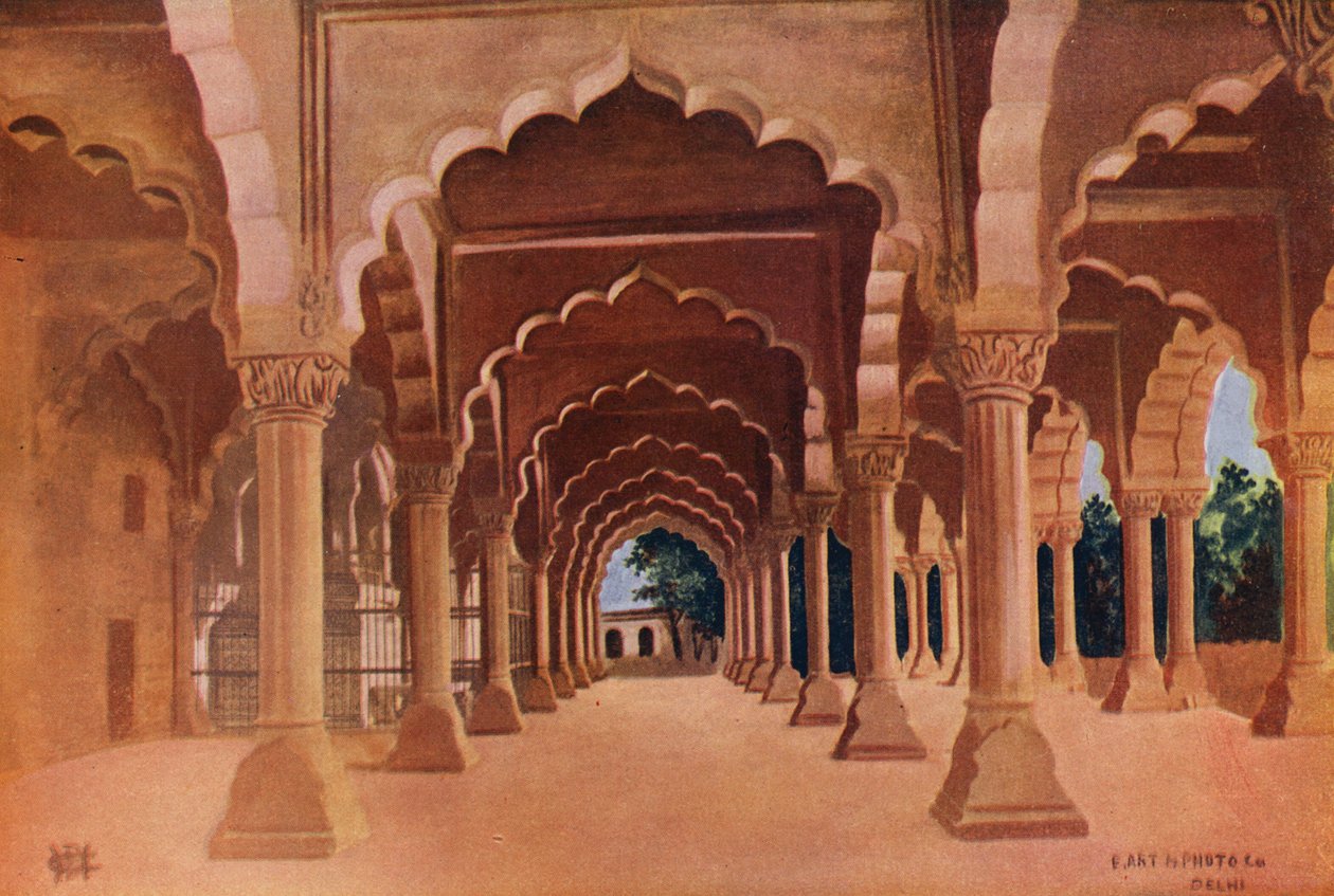 Diwan Am, Delhi erőd (színes fotó) alkotó: Indian photographer