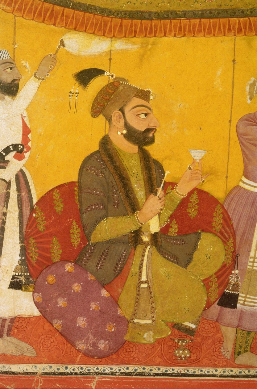 47.110/359 Gosain Narayan mérget vesz Jahangir császár jelenlétében, Nurpur, Pahari Iskola, 1725 alkotó: Indian School
