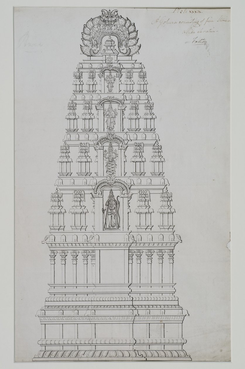 Öt szintes gopuram alkotó: Indian School