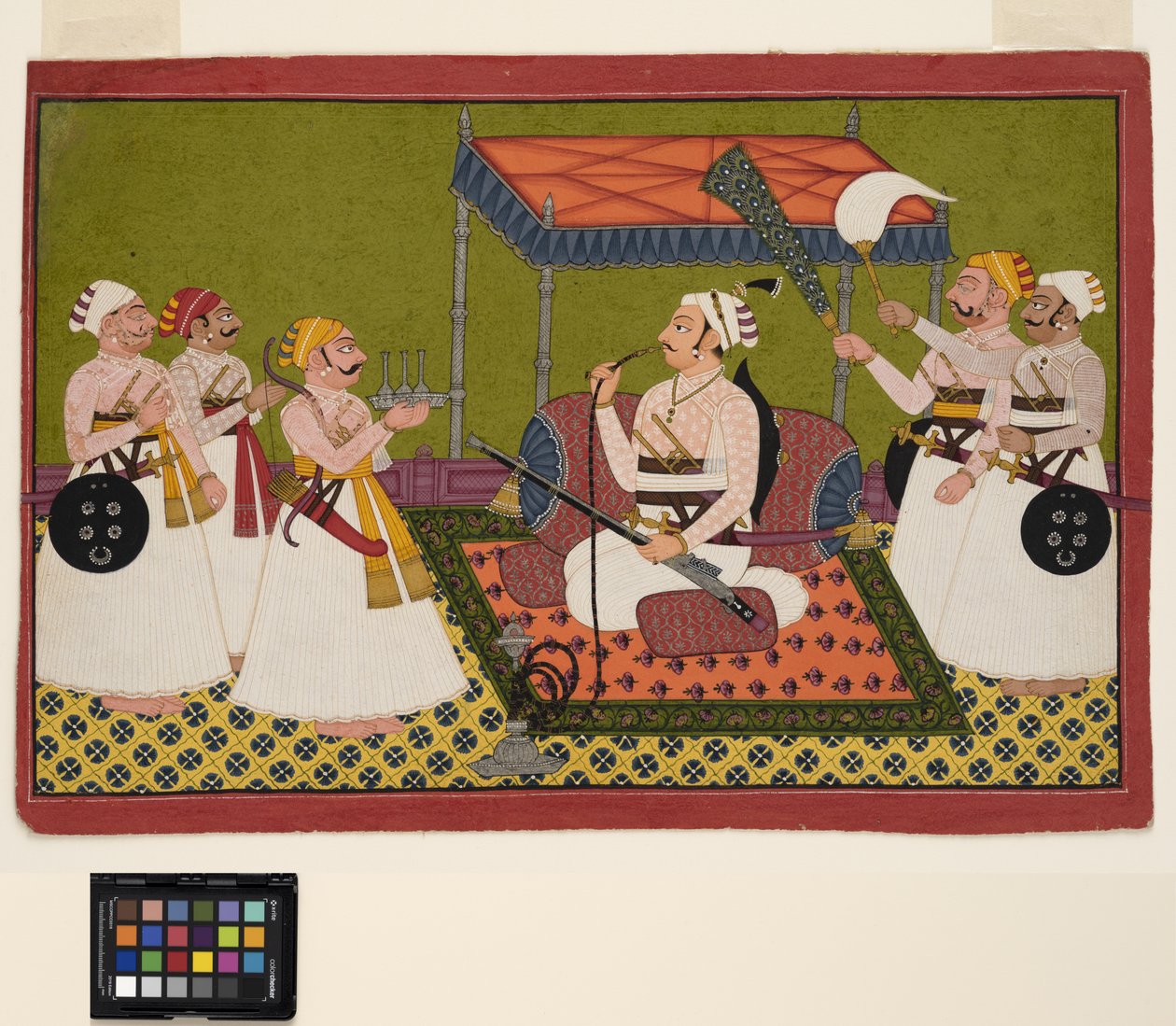 Samode maharadzsa, 1760 körül (átlátszatlan, ezüst és arany papíron) alkotó: Indian School