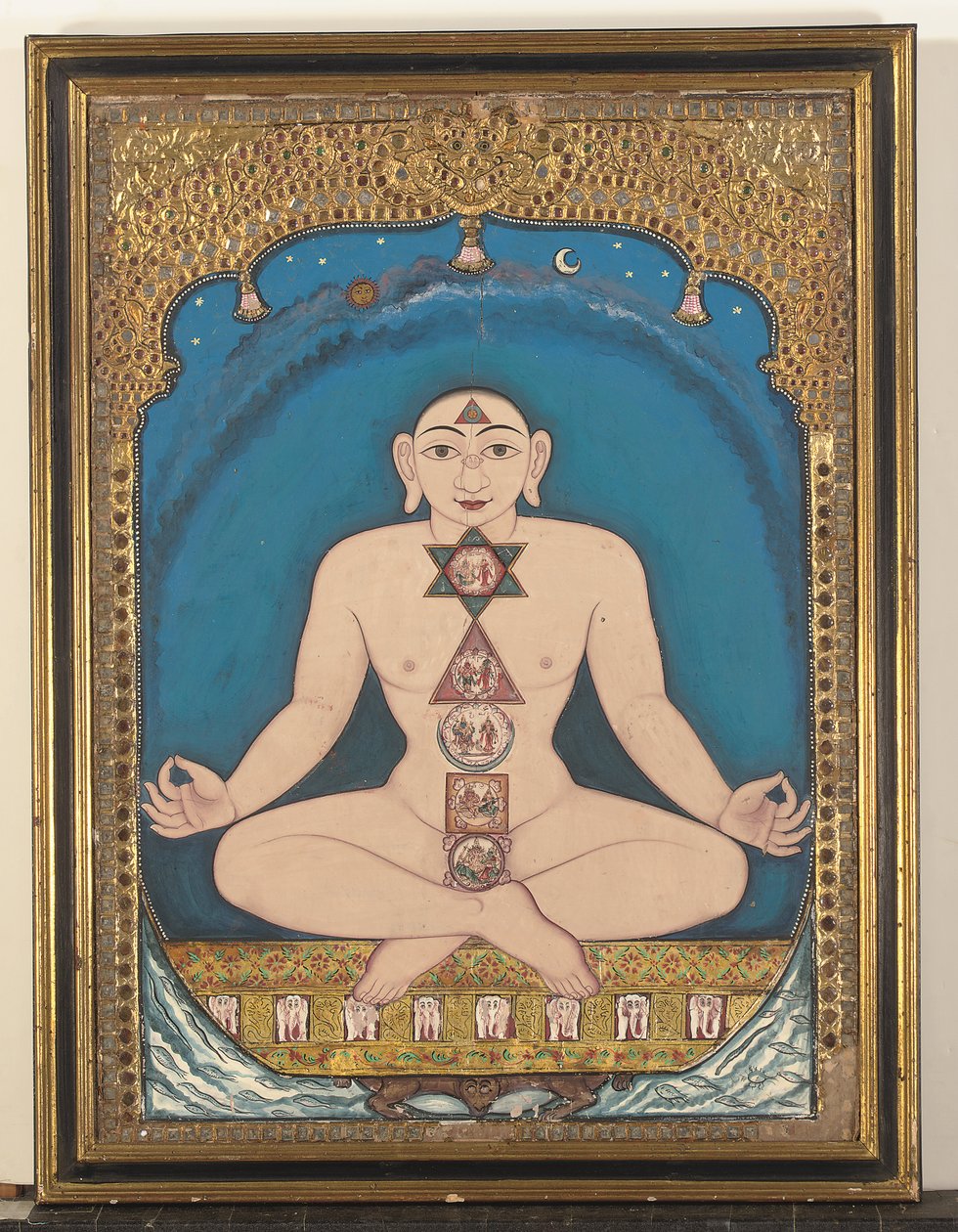 Egy Tirthankara táblaképe alkotó: Indian School