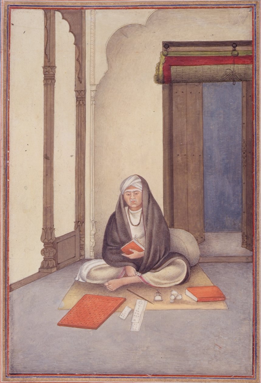 Add hozzá 27255 fol.106v Egy asztrológus, James Skinner ezredes (1778-1841) által összeállított „Tashrih al-aqvam” 1825 (guache papíron) alkotó: Indian School