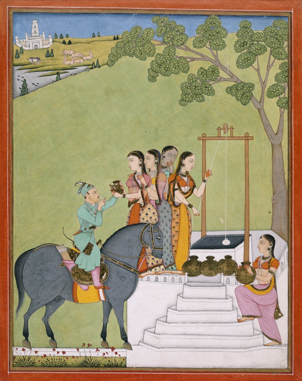 Add hozzá Or.3846 Herceg a kútnál, 1780 körül (akvarell papíron) alkotó: Indian School