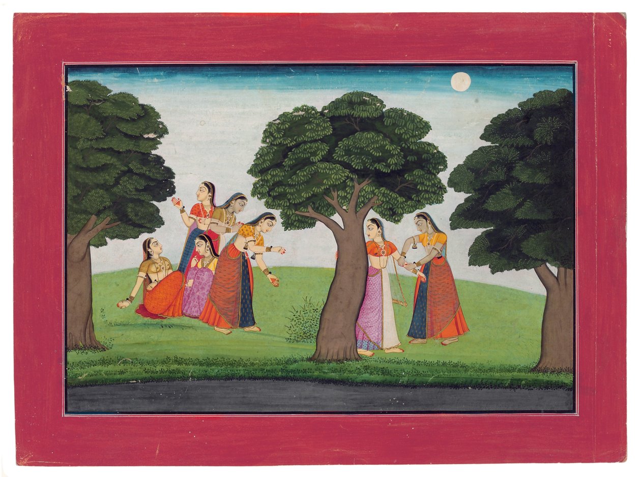 Krishna eltűnése után, 1760-65 körül (átlátszatlan wc és arany papíron) alkotó: Indian School