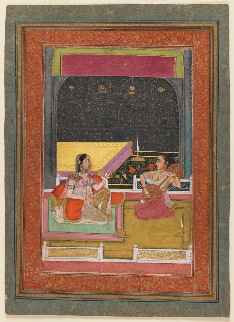 Esti zene (átlátszatlan wc és arany papíron) alkotó: Indian School