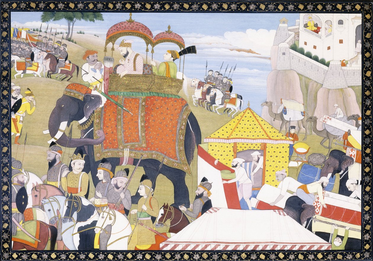 Egy illusztráció a Hamir Hathból, 19. század elején alkotó: Indian School