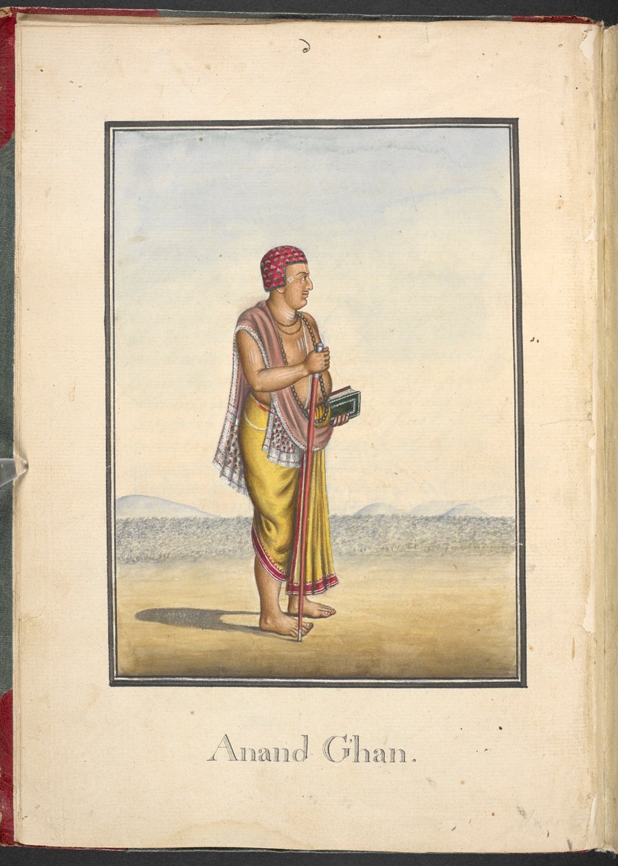 Anand Gran, egy benáreszi pandit, az "Adhyatma Ramayana" perzsa változatának szerzője, amelyet Boddam fordított le. alkotó: Indian School