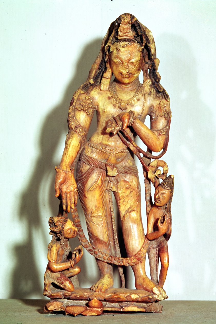 Avalokitesvara figura, Kasmírból alkotó: Indian School