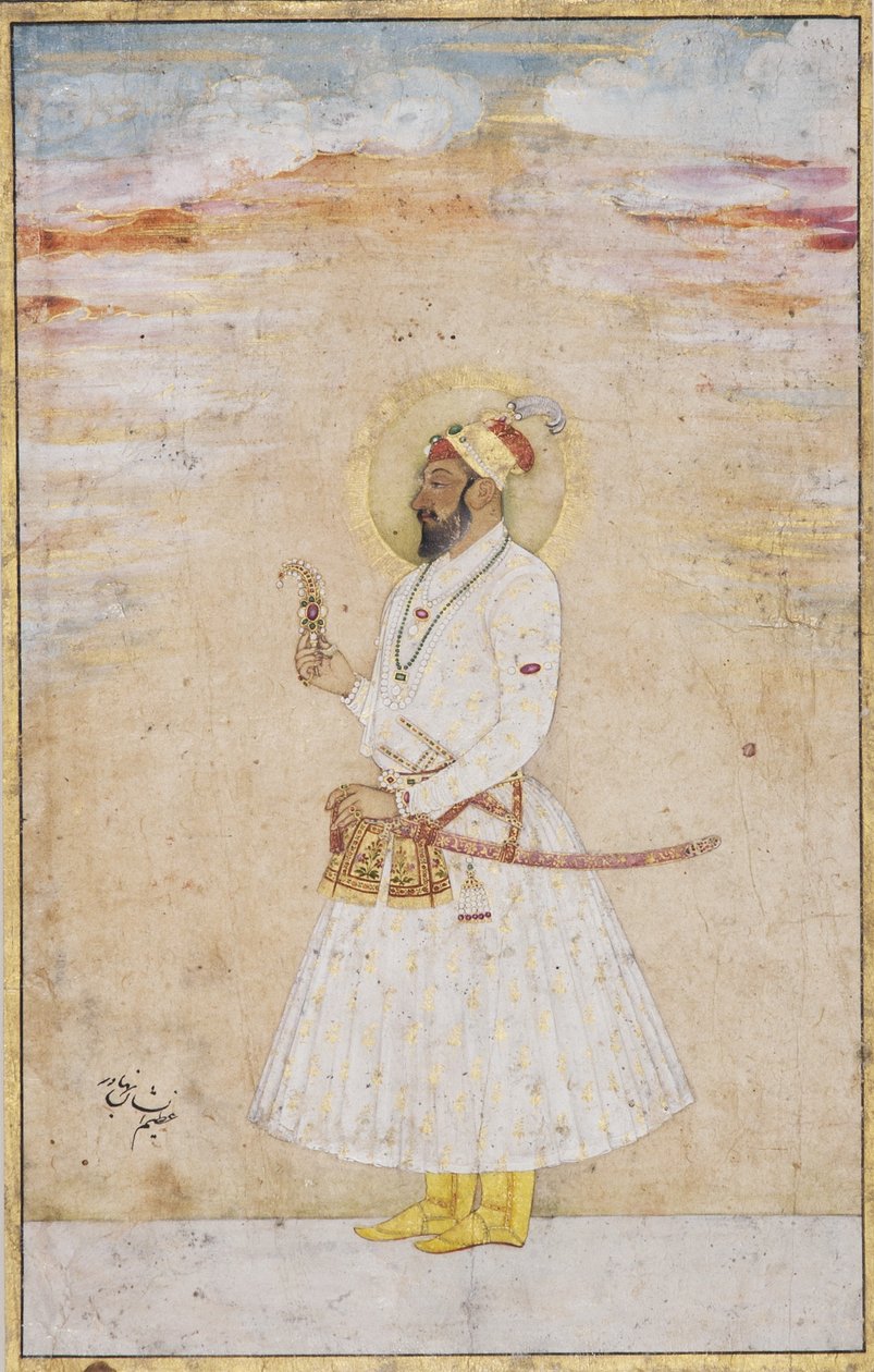 Azim us Shan Bahadur, 1720 körül (átlátszatlan wc és arany papíron) alkotó: Indian School