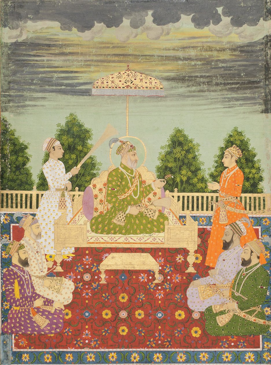 Bahadur Shah négy fiával és egy unokájával, 1710 körül alkotó: Indian School