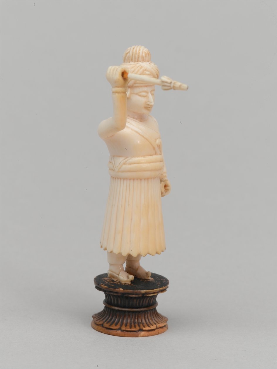 Fekete gyalog, sakkfigura, India, 1820 körül alkotó: Indian School