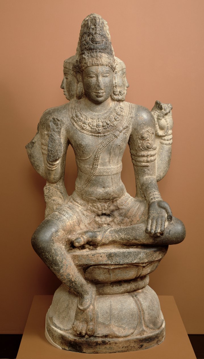 Brahma, Chola-dinasztia (gránit gesso és vörös pigment nyomokkal) alkotó: Indian School