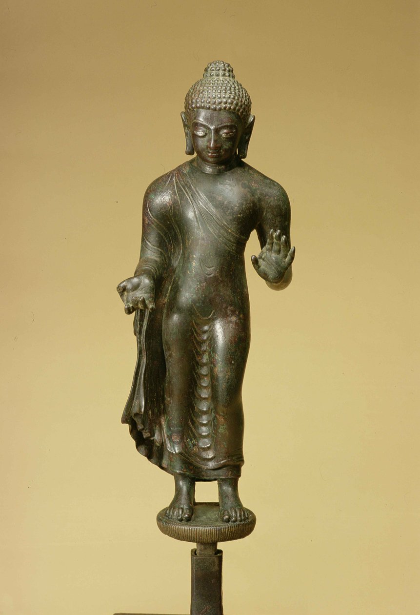 Buddha, Gupta, Fopnar (bronz) alkotó: Indian School