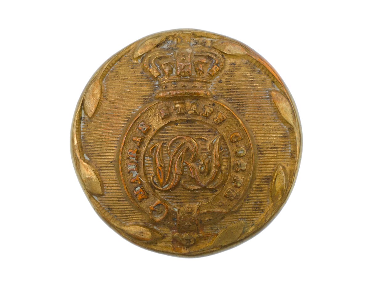 Button, Madras törzsi hadtest, 1876-1891 alkotó: Indian School