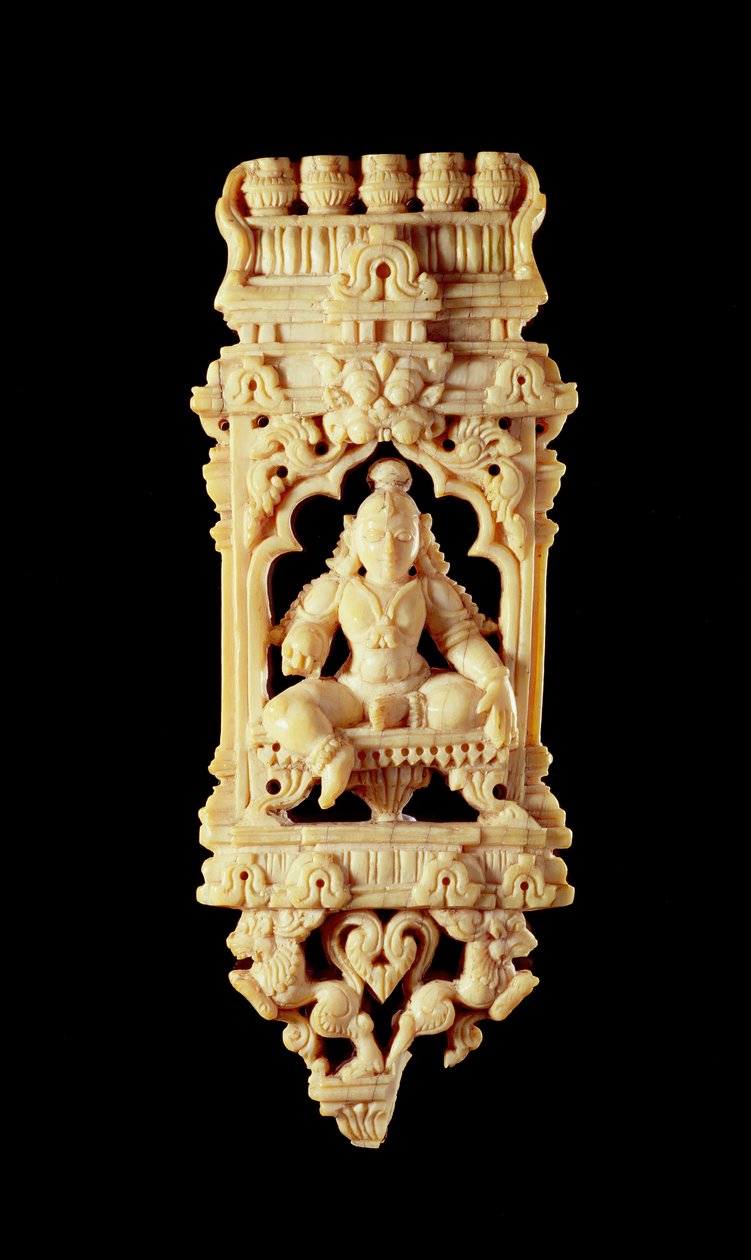 Krisnát ábrázoló faragvány alkotó: Indian School