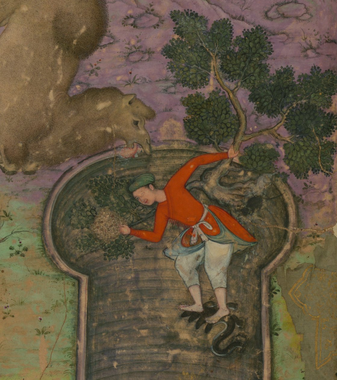 Részlet egy illusztrációból az "Anv?r-i Suhayl? alkotó: Indian School