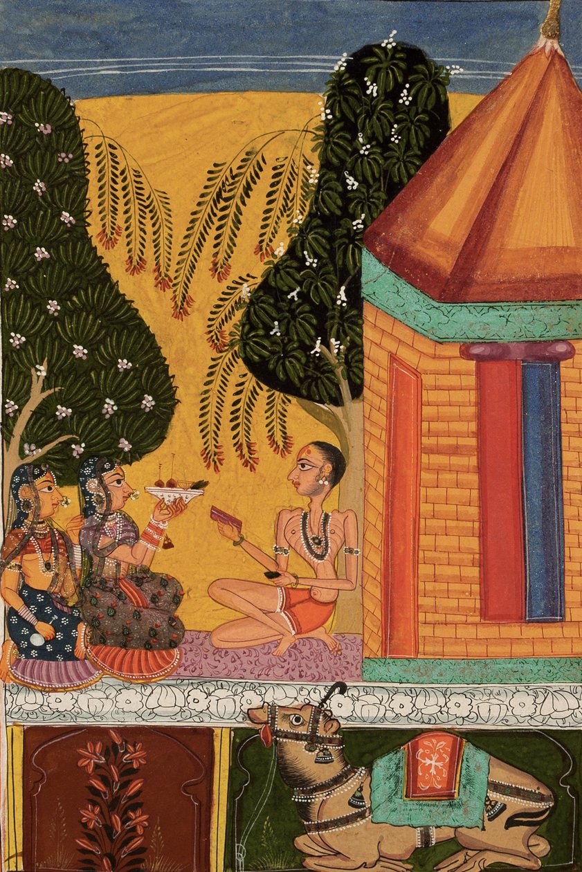 Devgandharati Ragini, 1665 körül (átlátszatlan wc, csillám és arany papíron) alkotó: Indian School