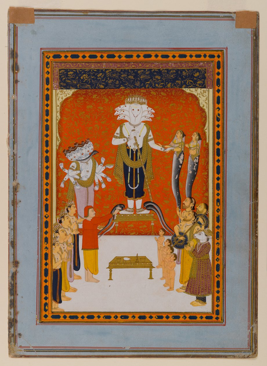 Devoshans To Nagdevata, Rajasthan, S.1790 (WK & Gold On Paper) alkotó: Indian School