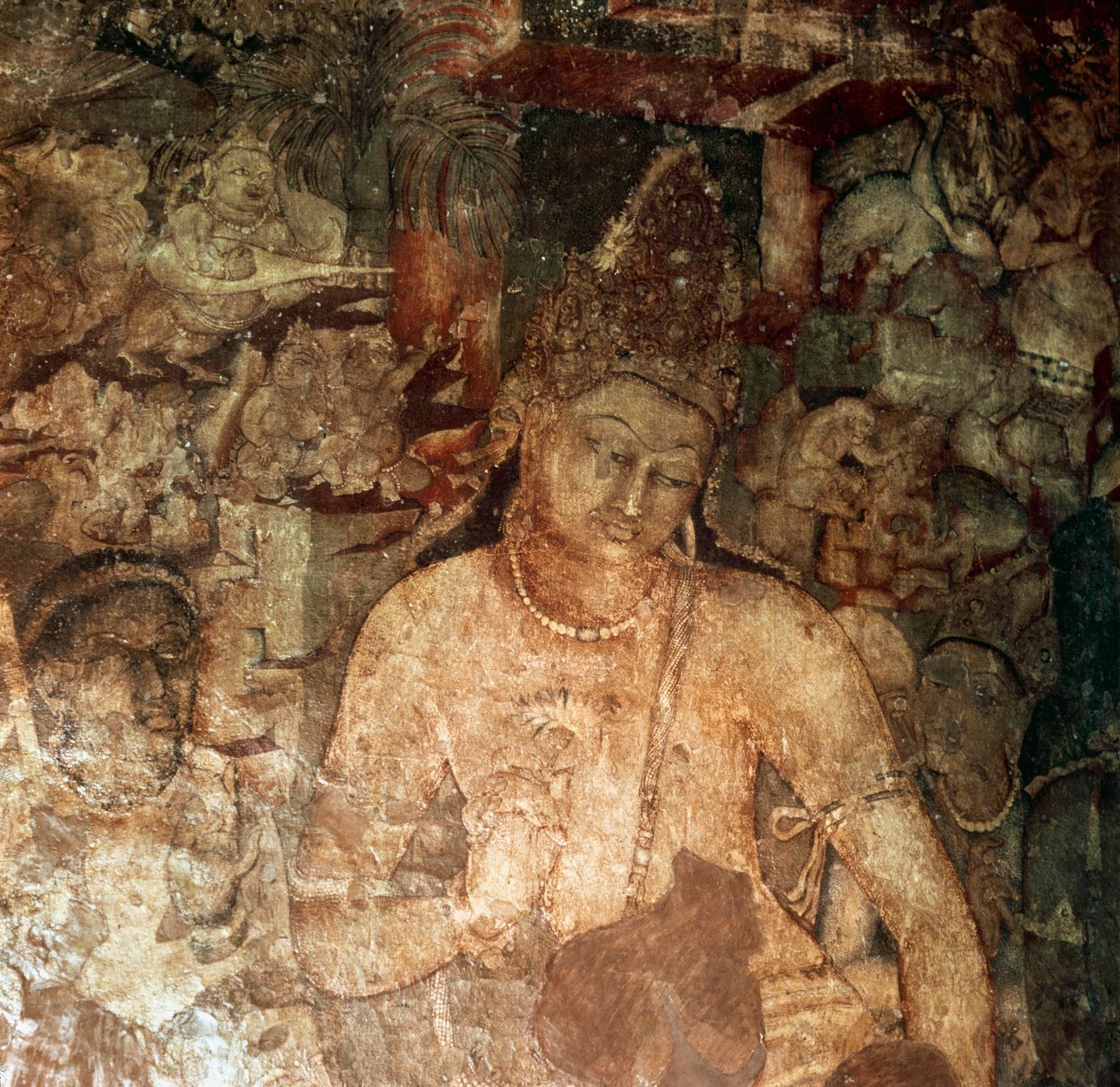 A Buddha élete című festmény epizódja az 1. barlangban alkotó: Indian School