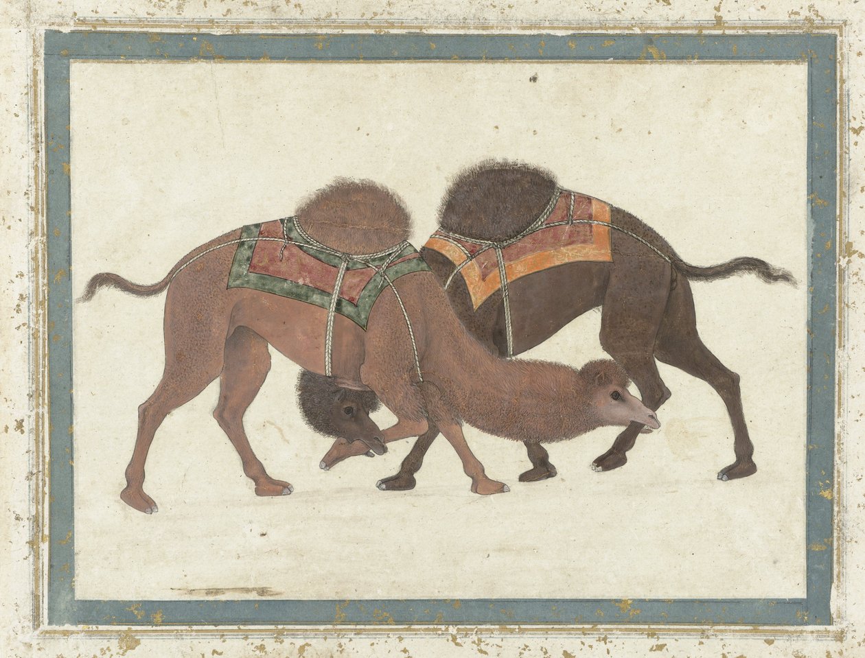 Harc tevék, 1680-1700 körül alkotó: Indian School